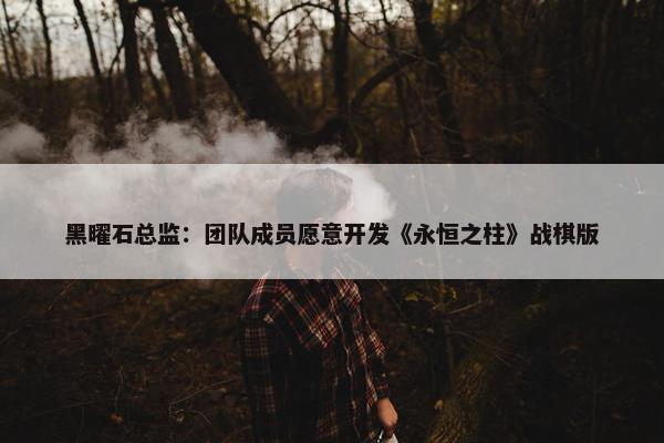 黑曜石总监：团队成员愿意开发《永恒之柱》战棋版