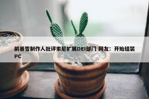 前暴雪制作人批评索尼扩展DEI部门 网友：开始组装PC