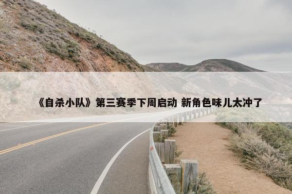 《自杀小队》第三赛季下周启动 新角色味儿太冲了