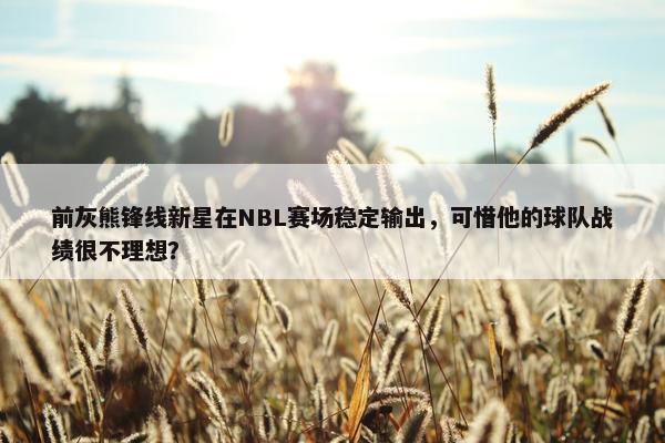 前灰熊锋线新星在NBL赛场稳定输出，可惜他的球队战绩很不理想？