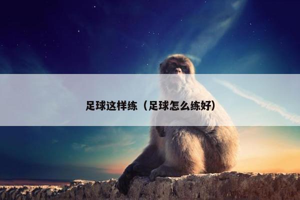 足球这样练（足球怎么练好）