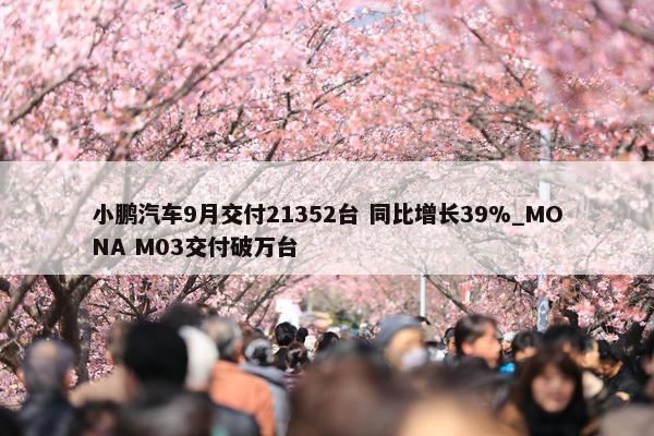 小鹏汽车9月交付21352台 同比增长39%_MONA M03交付破万台