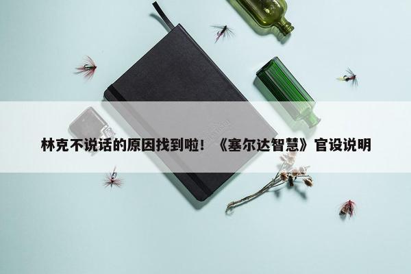 林克不说话的原因找到啦！《塞尔达智慧》官设说明