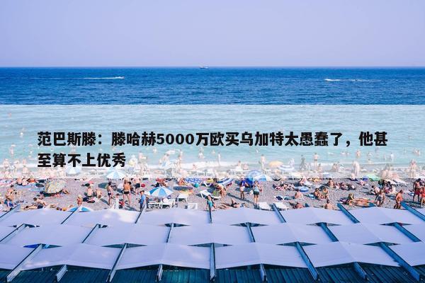 范巴斯滕：滕哈赫5000万欧买乌加特太愚蠢了，他甚至算不上优秀