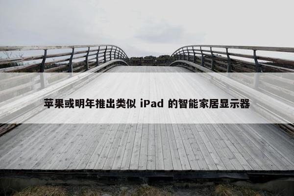 苹果或明年推出类似 iPad 的智能家居显示器