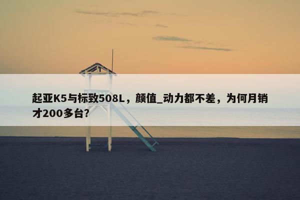 起亚K5与标致508L，颜值_动力都不差，为何月销才200多台？