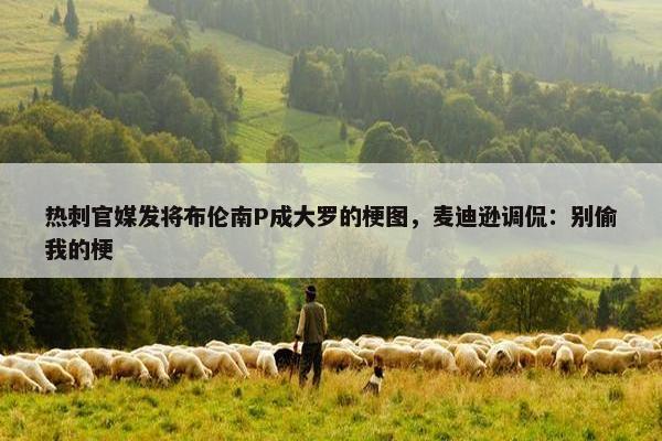 热刺官媒发将布伦南P成大罗的梗图，麦迪逊调侃：别偷我的梗