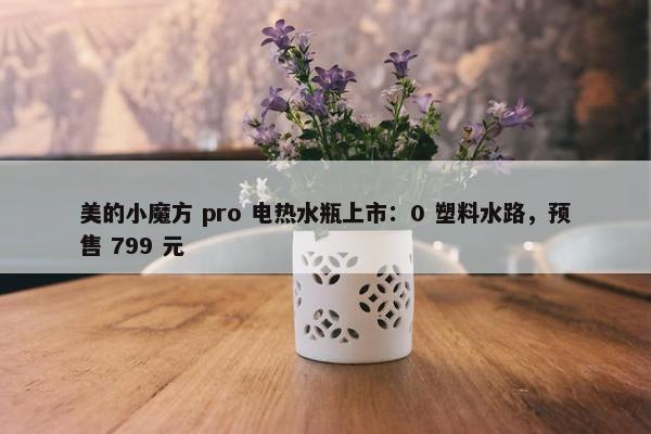 美的小魔方 pro 电热水瓶上市：0 塑料水路，预售 799 元