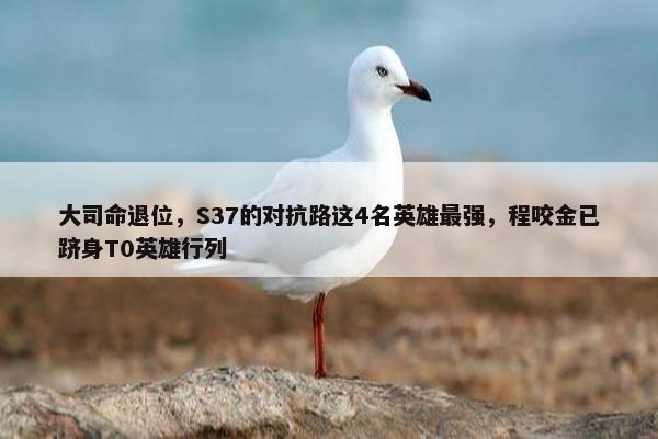 大司命退位，S37的对抗路这4名英雄最强，程咬金已跻身T0英雄行列