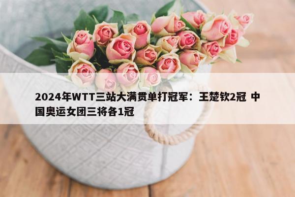 2024年WTT三站大满贯单打冠军：王楚钦2冠 中国奥运女团三将各1冠