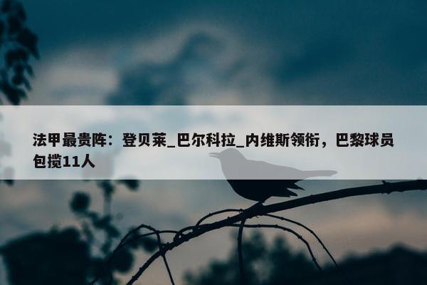 法甲最贵阵：登贝莱_巴尔科拉_内维斯领衔，巴黎球员包揽11人