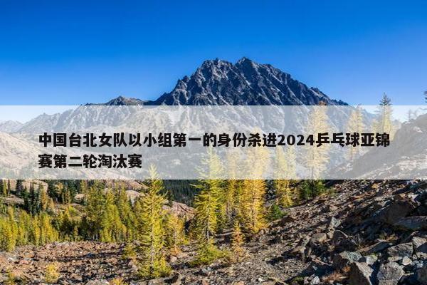 中国台北女队以小组第一的身份杀进2024乒乓球亚锦赛第二轮淘汰赛