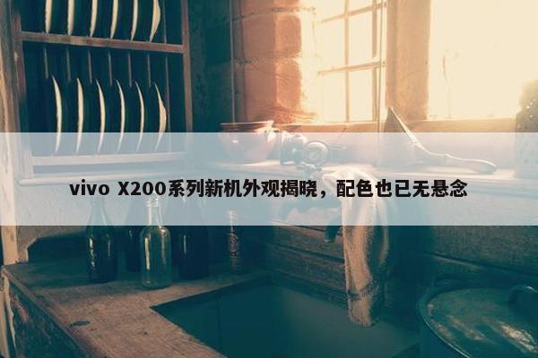 vivo X200系列新机外观揭晓，配色也已无悬念