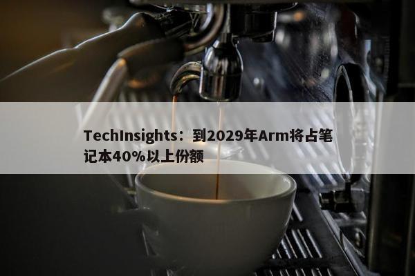 TechInsights：到2029年Arm将占笔记本40%以上份额