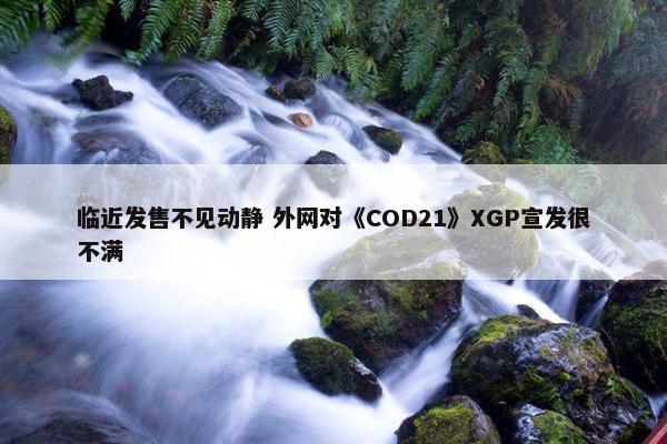 临近发售不见动静 外网对《COD21》XGP宣发很不满