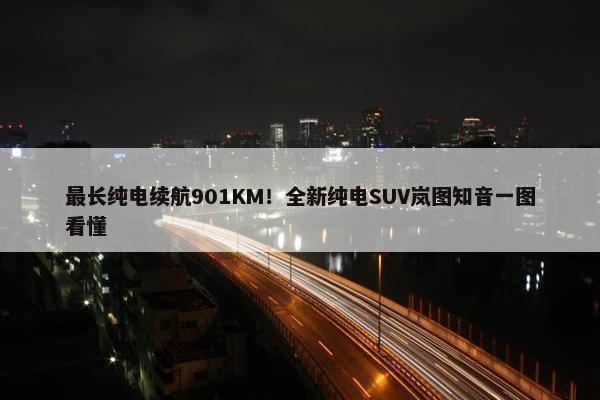 最长纯电续航901KM！全新纯电SUV岚图知音一图看懂