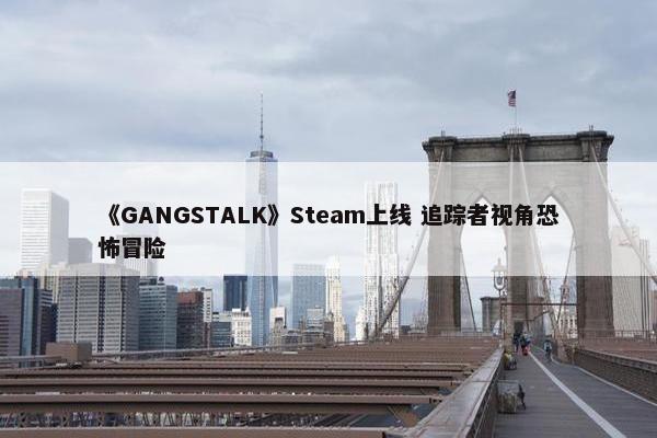 《GANGSTALK》Steam上线 追踪者视角恐怖冒险