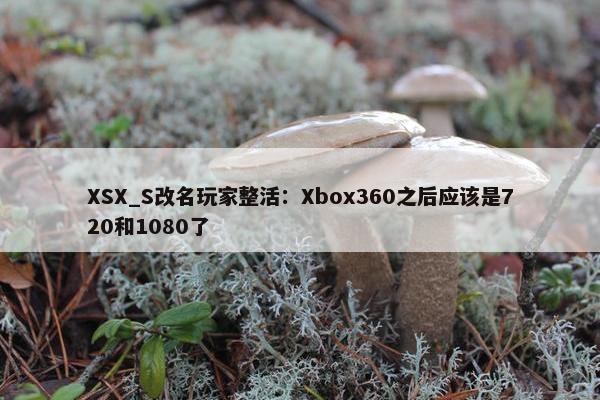 XSX_S改名玩家整活：Xbox360之后应该是720和1080了