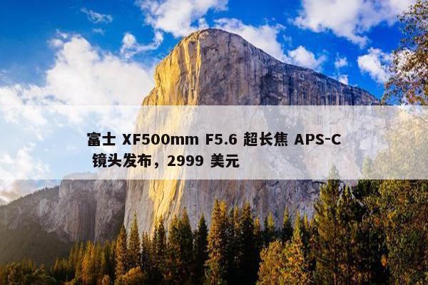 富士 XF500mm F5.6 超长焦 APS-C 镜头发布，2999 美元