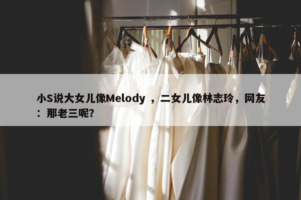 小S说大女儿像Melody ，二女儿像林志玲，网友：那老三呢？