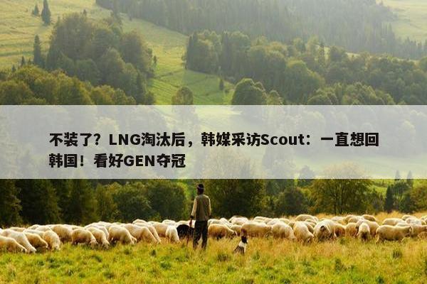 不装了？LNG淘汰后，韩媒采访Scout：一直想回韩国！看好GEN夺冠