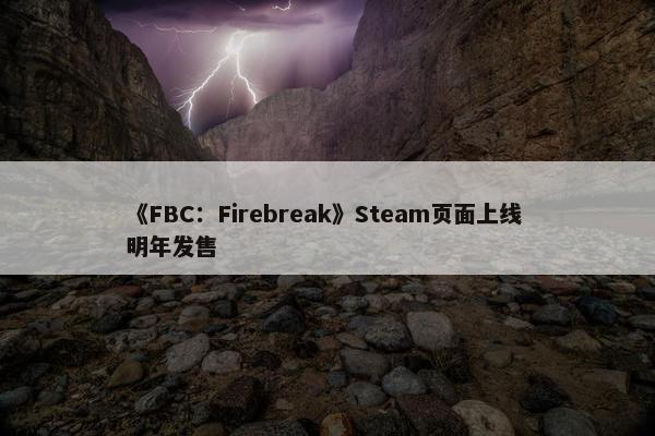 《FBC：Firebreak》Steam页面上线 明年发售