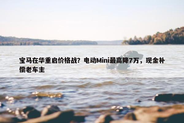 宝马在华重启价格战？电动Mini最高降7万，现金补偿老车主