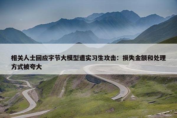 相关人士回应字节大模型遭实习生攻击：损失金额和处理方式被夸大