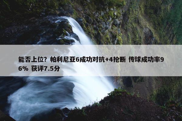 能否上位？帕利尼亚6成功对抗+4抢断 传球成功率96% 获评7.5分