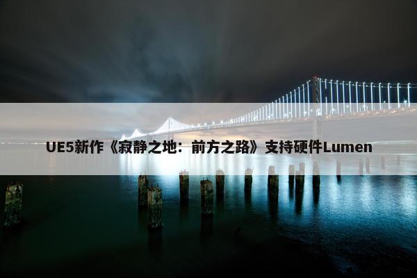 UE5新作《寂静之地：前方之路》支持硬件Lumen