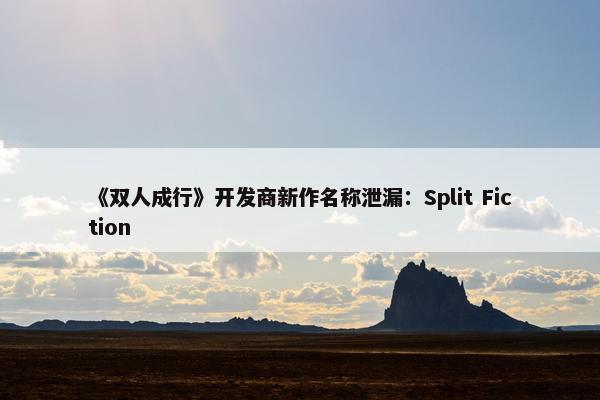 《双人成行》开发商新作名称泄漏：Split Fiction