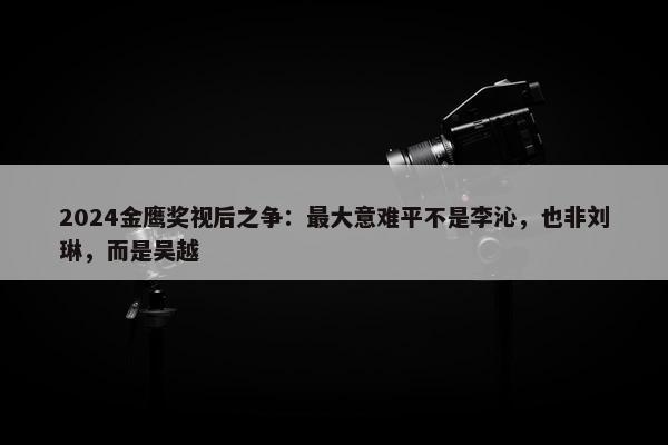 2024金鹰奖视后之争：最大意难平不是李沁，也非刘琳，而是吴越