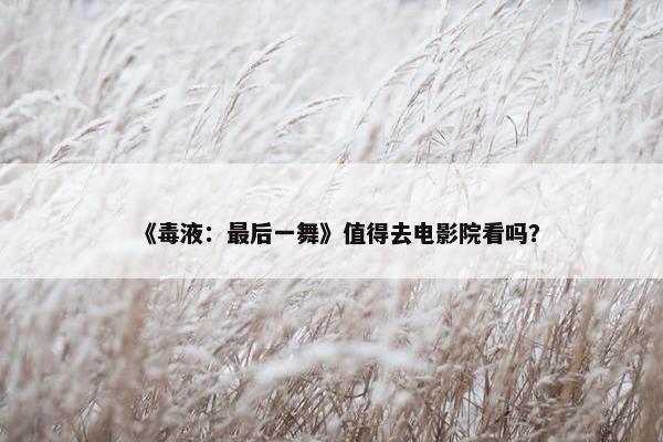 《毒液：最后一舞》值得去电影院看吗？