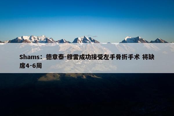 Shams：德章泰-穆雷成功接受左手骨折手术 将缺席4-6周