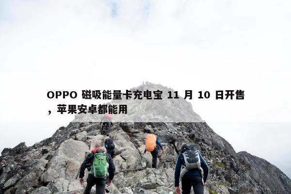 OPPO 磁吸能量卡充电宝 11 月 10 日开售，苹果安卓都能用