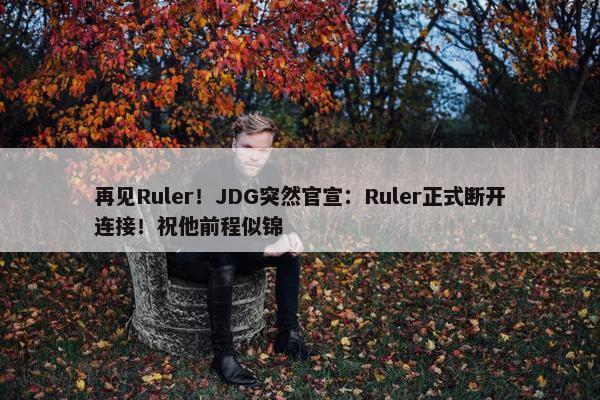 再见Ruler！JDG突然官宣：Ruler正式断开连接！祝他前程似锦