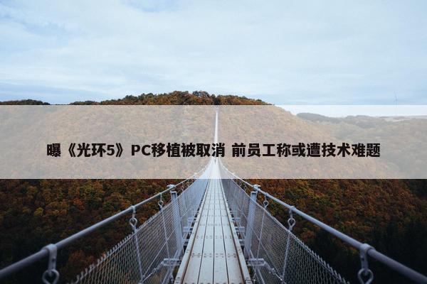 曝《光环5》PC移植被取消 前员工称或遭技术难题