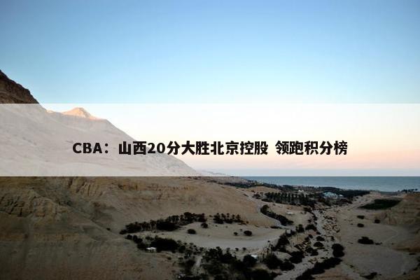 CBA：山西20分大胜北京控股 领跑积分榜