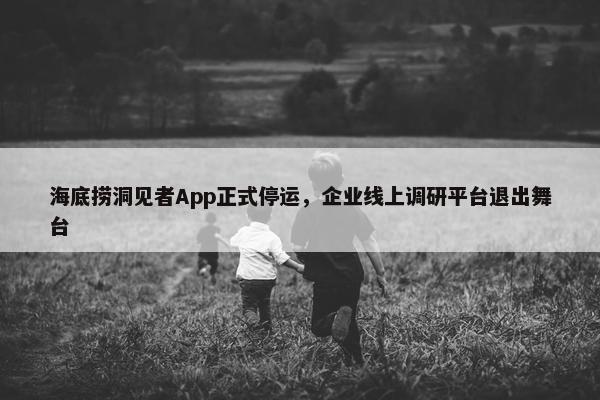 海底捞洞见者App正式停运，企业线上调研平台退出舞台