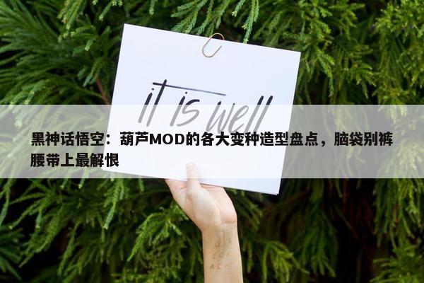 黑神话悟空：葫芦MOD的各大变种造型盘点，脑袋别裤腰带上最解恨