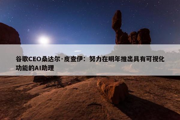 谷歌CEO桑达尔·皮查伊：努力在明年推出具有可视化功能的AI助理