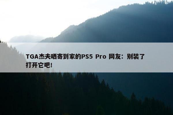 TGA杰夫晒寄到家的PS5 Pro 网友：别装了 打开它吧！