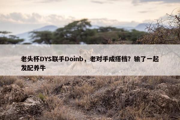 老头杯DYS联手Doinb，老对手成搭档？输了一起发配养牛