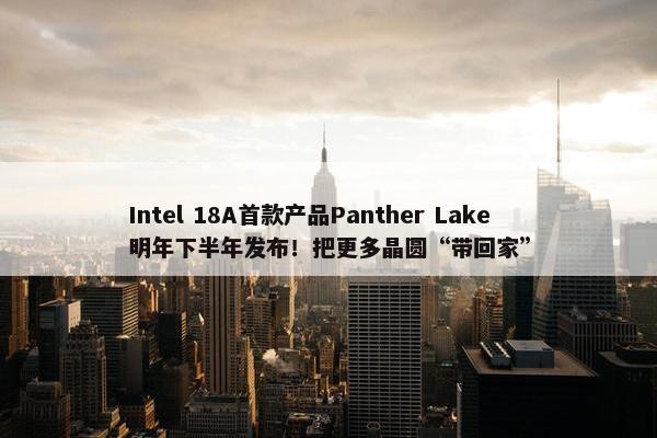 Intel 18A首款产品Panther Lake明年下半年发布！把更多晶圆“带回家”