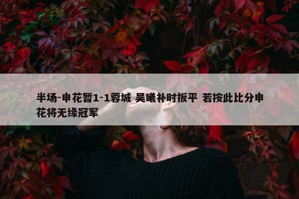 半场-申花暂1-1蓉城 吴曦补时扳平 若按此比分申花将无缘冠军