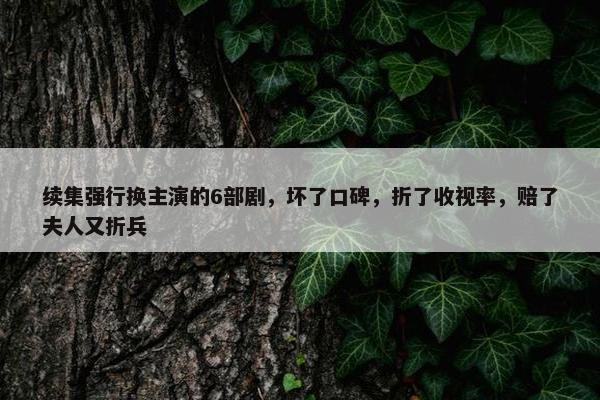 续集强行换主演的6部剧，坏了口碑，折了收视率，赔了夫人又折兵